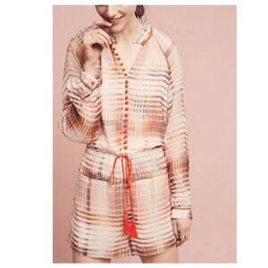 Anthropologie Multicolor Plaid Romper